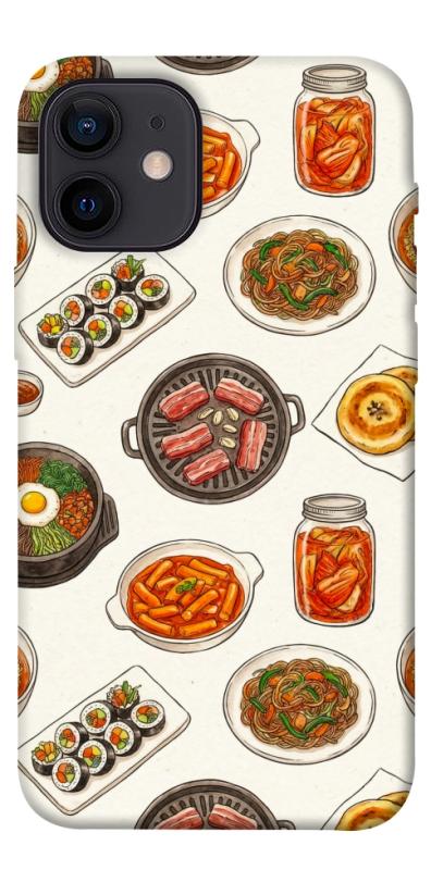 Чехол itsPrint Korean food для Apple iPhone 12 mini (5.4"), еда, купить оптом с доставкой