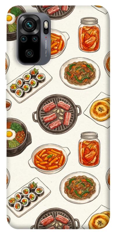 Чехол itsPrint Korean food для Xiaomi Redmi Note 10 / Note 10s, еда, купить оптом с доставкой