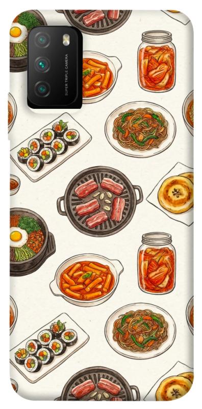 Чехол itsPrint Korean food для Xiaomi Poco M3, еда, купить оптом с доставкой