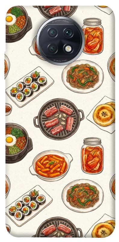 Чехол itsPrint Korean food для Xiaomi Redmi Note 9 5G / Note 9T, еда, купить оптом с доставкой