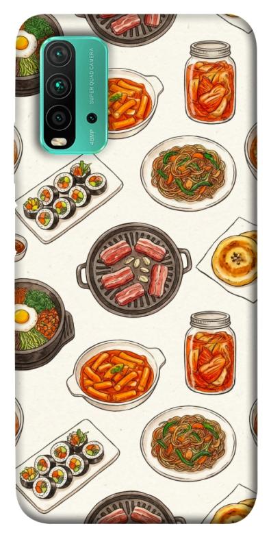 Чехол itsPrint Korean food для Xiaomi Redmi Note 9 4G / Redmi 9 Power / Redmi 9T, еда, купить оптом с доставкой