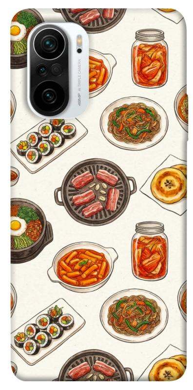 Чехол itsPrint Korean food для Xiaomi Redmi K40 / K40 Pro / K40 Pro+ / Poco F3, еда, купить оптом с доставкой