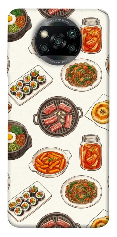 Чехол itsPrint Korean food для Xiaomi Poco X3 NFC / Poco X3 Pro, еда, купить оптом с доставкой