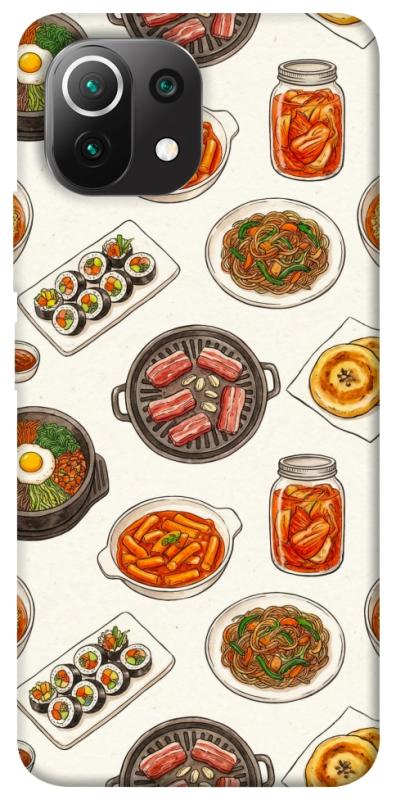 Чехол itsPrint Korean food для Xiaomi Mi 11 Lite, еда, купить оптом с доставкой