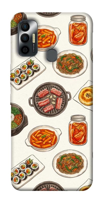 Чехол itsPrint Korean food для TECNO Spark 7, еда, купить оптом с доставкой