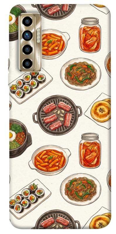 Чехол itsPrint Korean food для TECNO Camon 17P, еда, купить оптом с доставкой