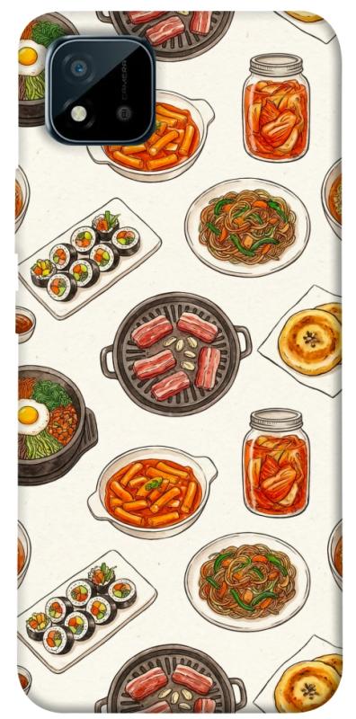 Чехол itsPrint Korean food для Realme C11 (2021), еда, купить оптом с доставкой