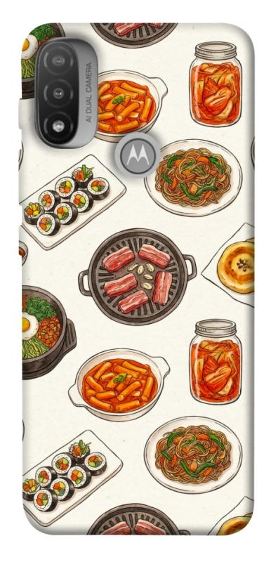 Чехол itsPrint Korean food для Motorola Moto E20, еда, купить оптом с доставкой