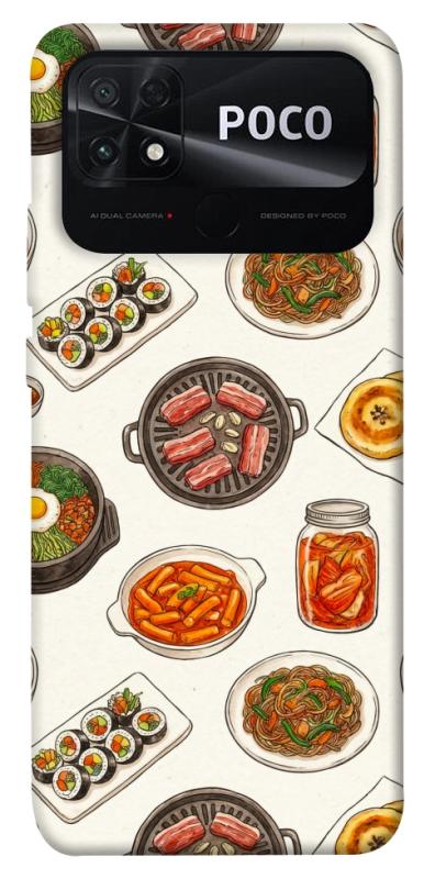 Чехол itsPrint Korean food для Xiaomi Poco C40, еда, купить оптом с доставкой