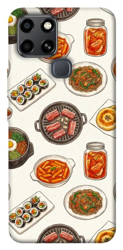 Чехол itsPrint Korean food для Infinix Smart 6, еда, купить оптом с доставкой