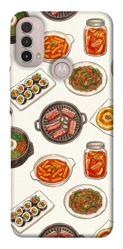 Чехол itsPrint Korean food для Motorola Moto E40, еда, купить оптом с доставкой