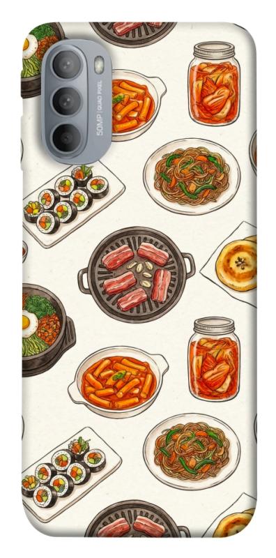 Чехол itsPrint Korean food для Motorola Moto G31, еда, купить оптом с доставкой