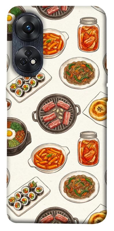 Чехол itsPrint Korean food для Oppo Reno 8 T 4G, еда, купить оптом с доставкой