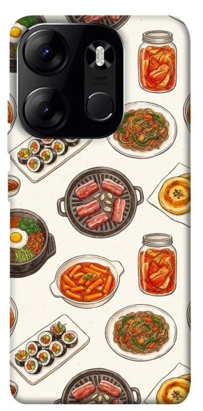 Чехол itsPrint Korean food для Tecno Spark Go 2023, еда, купить оптом с доставкой