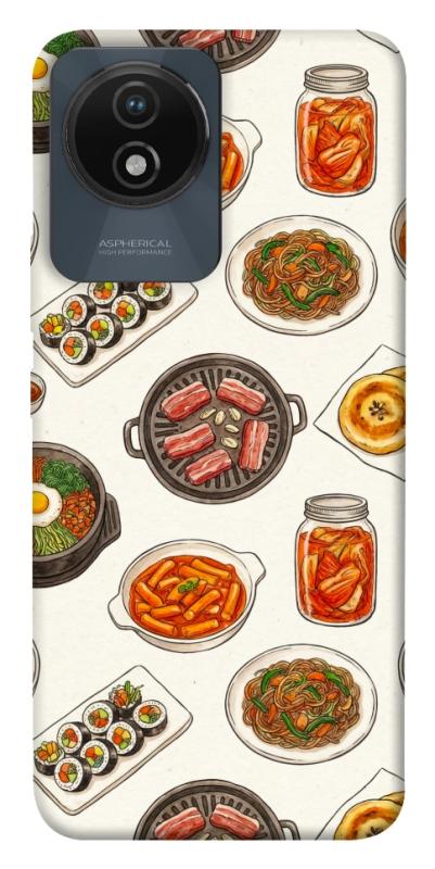 Чехол itsPrint Korean food для Vivo Y02, еда, купить оптом с доставкой
