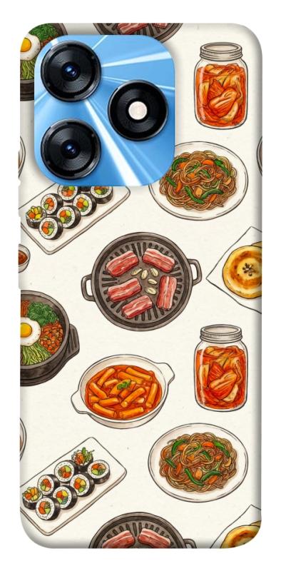 Чехол itsPrint Korean food для TECNO Spark 10 Pro, еда, купить оптом с доставкой