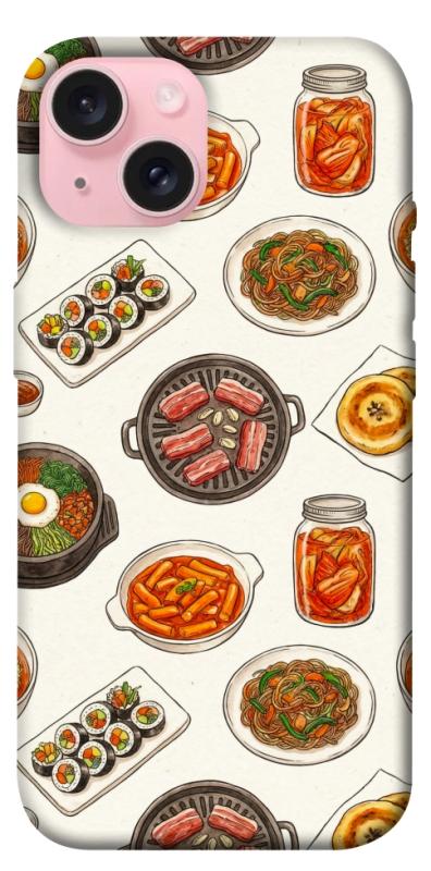 Чехол itsPrint Korean food для Apple iPhone 15 (6.1"), еда, купить оптом с доставкой