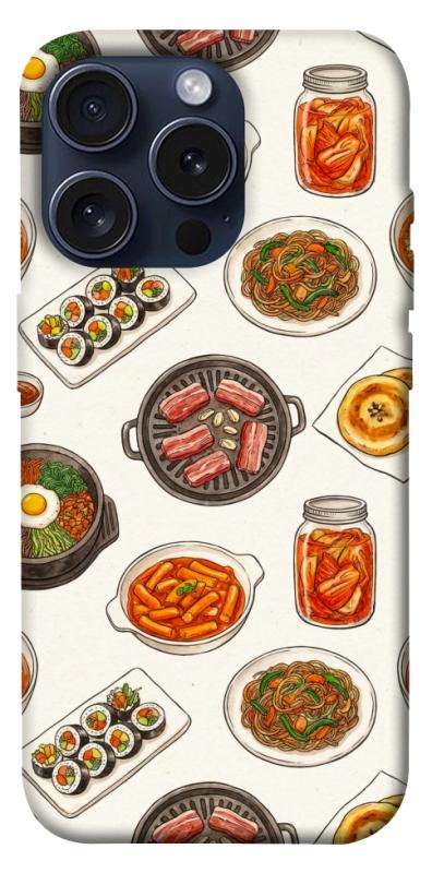 Чехол itsPrint Korean food для Apple iPhone 15 Pro (6.1"), еда, купить оптом с доставкой