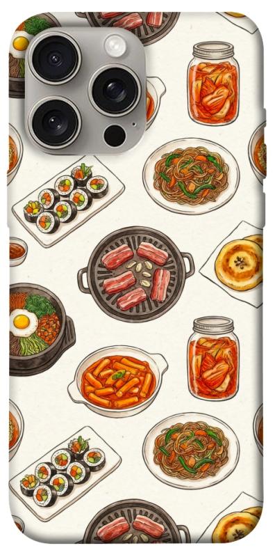 Чехол itsPrint Korean food для Apple iPhone 15 Pro Max (6.7"), еда, купить оптом с доставкой