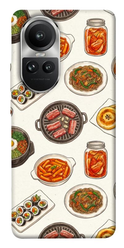 Чехол itsPrint Korean food для Oppo Reno 10, еда, купить оптом с доставкой