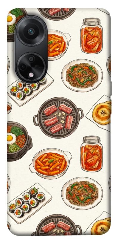 Чехол itsPrint Korean food для Oppo A58 4G, еда, купить оптом с доставкой