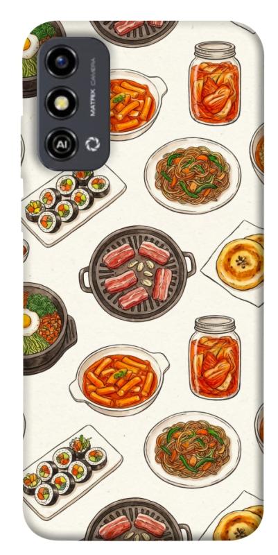 Чехол itsPrint Korean food для ZTE Blade A53, еда, купить оптом с доставкой