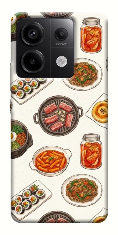 Чехол itsPrint Korean food для Xiaomi Redmi Note 13 Pro 4G, еда, купить оптом с доставкой