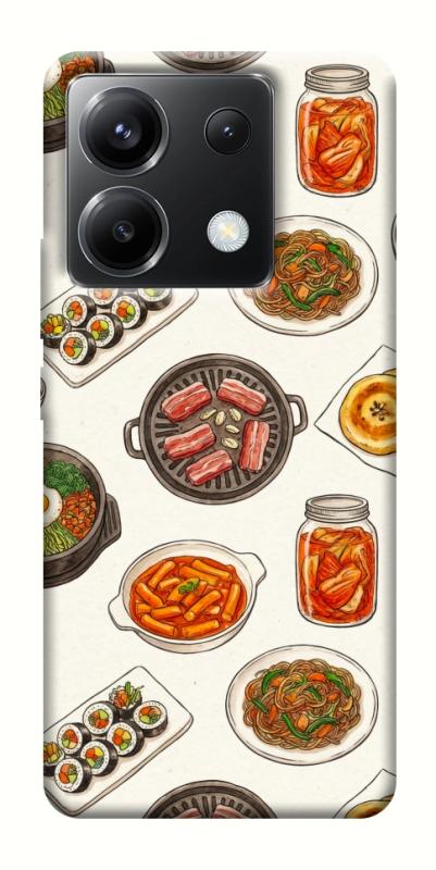 Чехол itsPrint Korean food для Xiaomi Poco X6, еда, купить оптом с доставкой