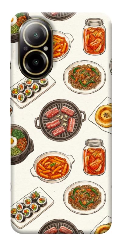 Чехол itsPrint Korean food для Realme C67 4G, еда, купить оптом с доставкой