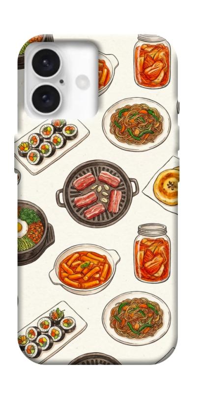 Чехол itsPrint Korean food для Apple iPhone 16 (6.1"), еда, купить оптом с доставкой
