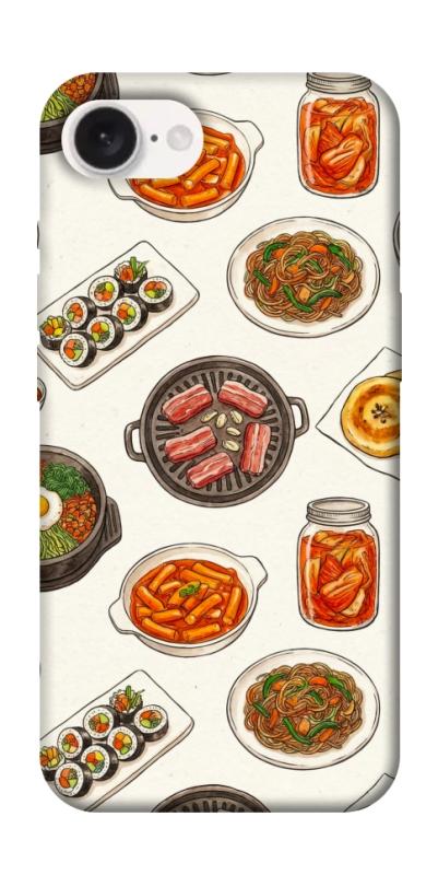 Чехол itsPrint Korean food для Apple iPhone 16e (6.1"), еда, купить оптом с доставкой