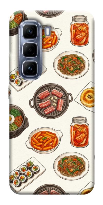 Чехол itsPrint Korean food для Infinix Hot 50 Pro, еда, купить оптом с доставкой