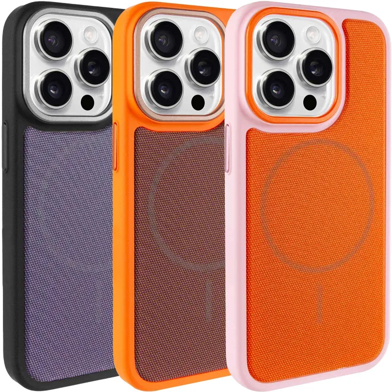 Чохол PC Textile Hybrid with Magnetic Fit для Apple iPhone 15 Pro Max (6.7"), Тканина, купити оптом з доставкою