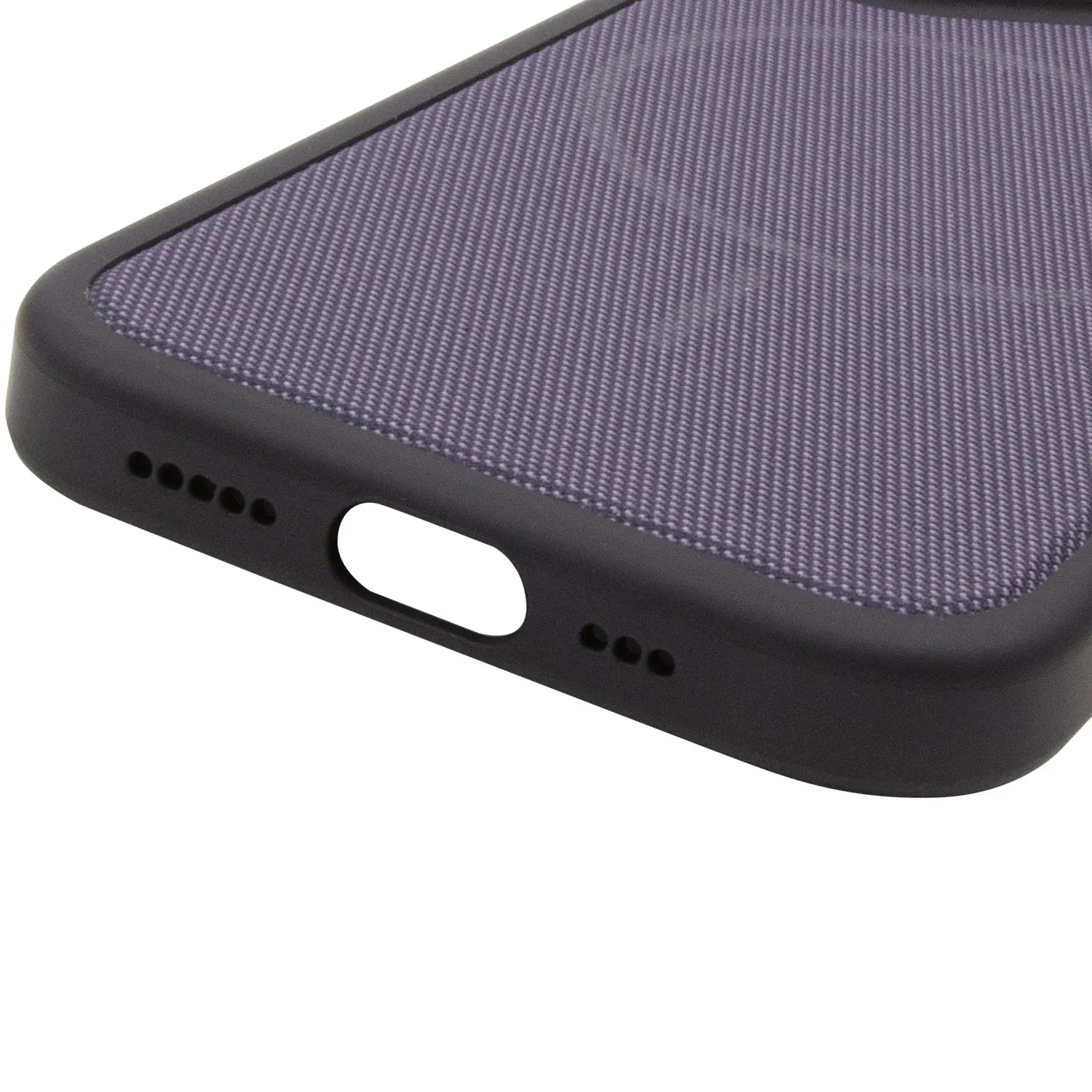 Чохол PC Textile Hybrid with Magnetic Fit для Apple iPhone 15 Pro Max (6.7"), Black / Purple 4, Тканина, купити оптом з доставкою