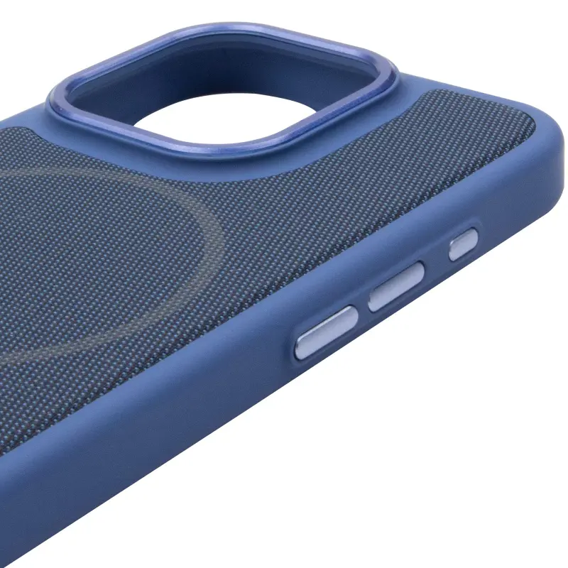 Чохол PC Textile Hybrid with Magnetic Fit для Apple iPhone 15 Pro Max (6.7"), Blue 3, Тканина, купити оптом з доставкою