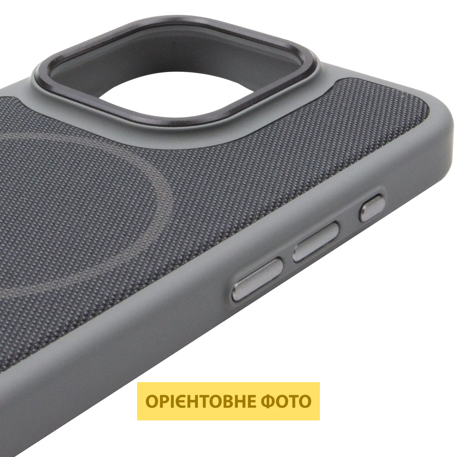 Чохол PC Textile Hybrid with Magnetic Fit для Apple iPhone 15 Pro Max (6.7"), Grey / Black 3, Тканина, купити оптом з доставкою