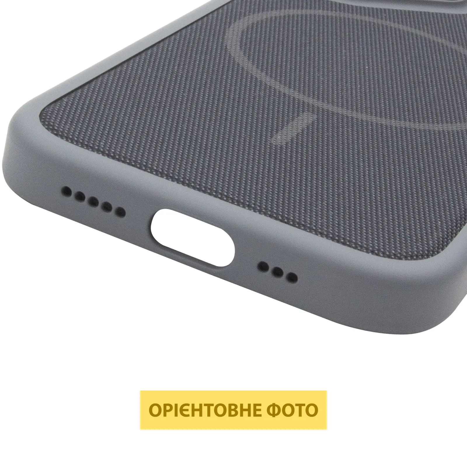 Чохол PC Textile Hybrid with Magnetic Fit для Apple iPhone 15 Pro Max (6.7"), Grey / Black 4, Тканина, купити оптом з доставкою
