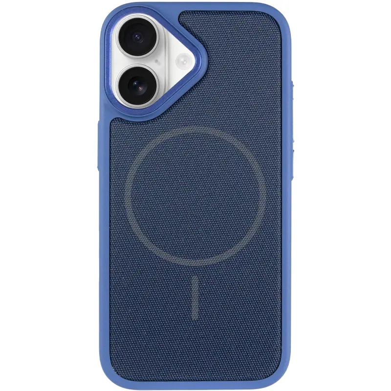 Чохол PC Textile Hybrid with Magnetic Fit для Apple iPhone 17 (6.3"), Blue 1, Тканина, купити оптом з доставкою