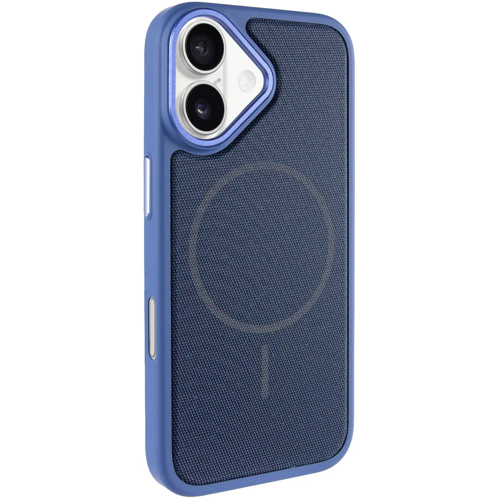 Чохол PC Textile Hybrid with Magnetic Fit для Apple iPhone 17 (6.3"), Blue, Тканина, купити оптом з доставкою