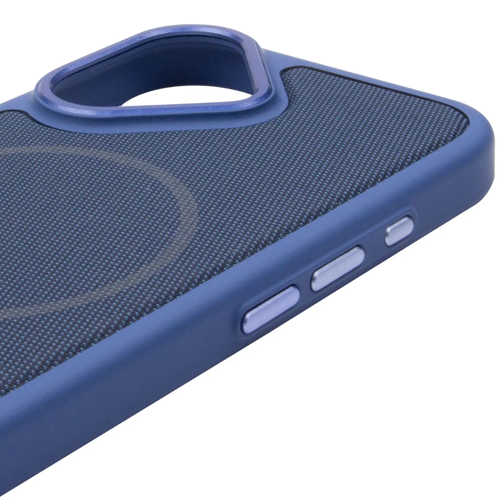 Чохол PC Textile Hybrid with Magnetic Fit для Apple iPhone 17 (6.3"), Blue 3, Тканина, купити оптом з доставкою