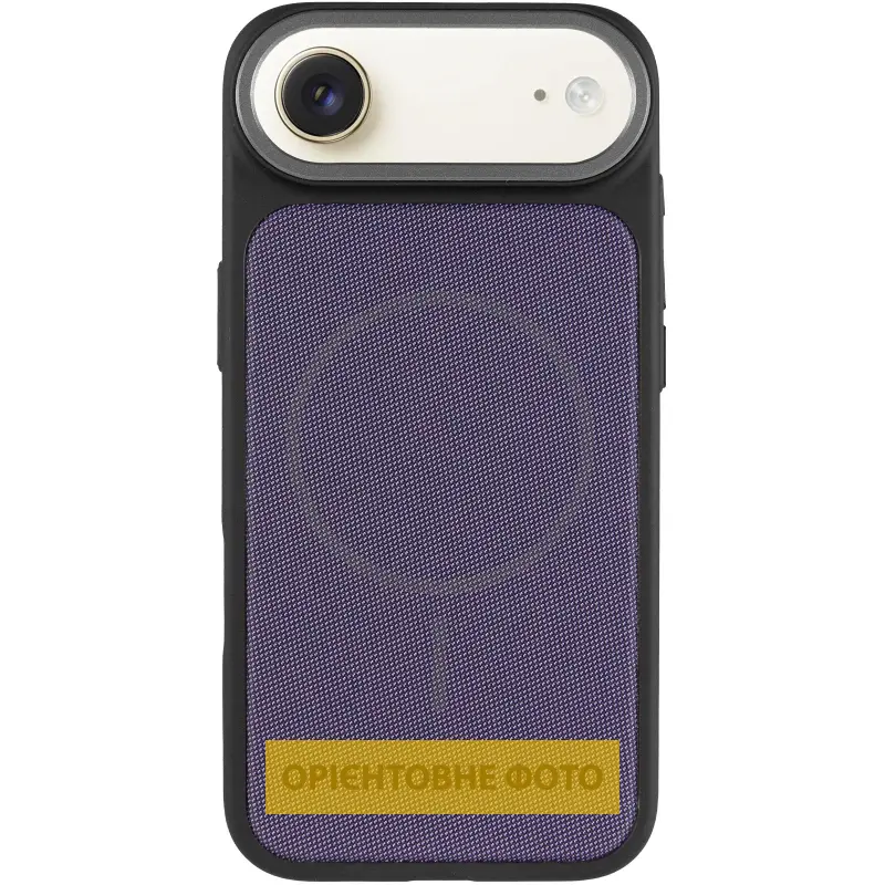 Чехол PC Textile Hybrid with Magnetic Fit для Apple iPhone 17 Air (6.5"), Black / Purple 1, Ткань, купить оптом с доставкой