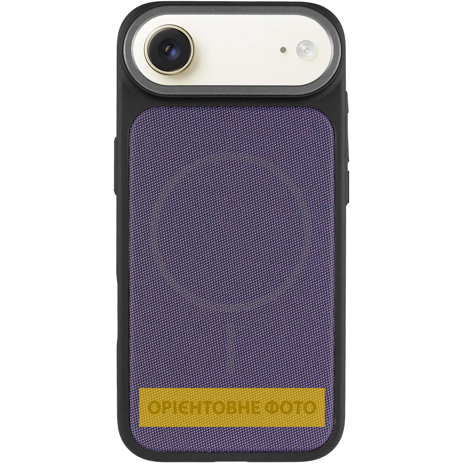 Чехол PC Textile Hybrid with Magnetic Fit для Apple iPhone 17 Air (6.5"), Black / Purple 1, Ткань, купить оптом с доставкой