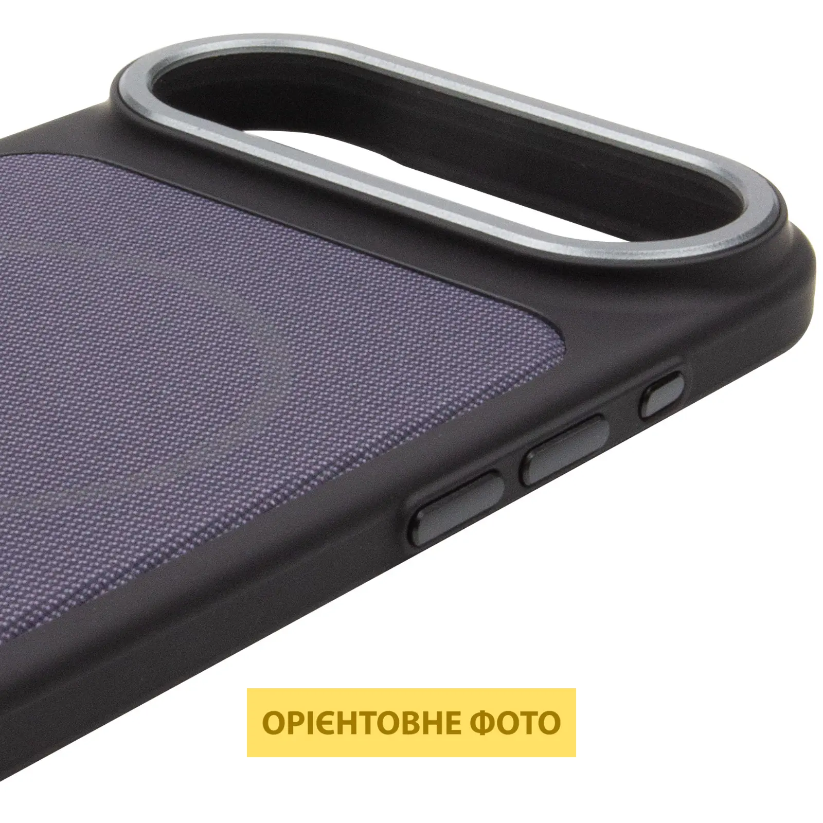 Чехол PC Textile Hybrid with Magnetic Fit для Apple iPhone 17 Air (6.5"), Black / Purple 3, Ткань, купить оптом с доставкой