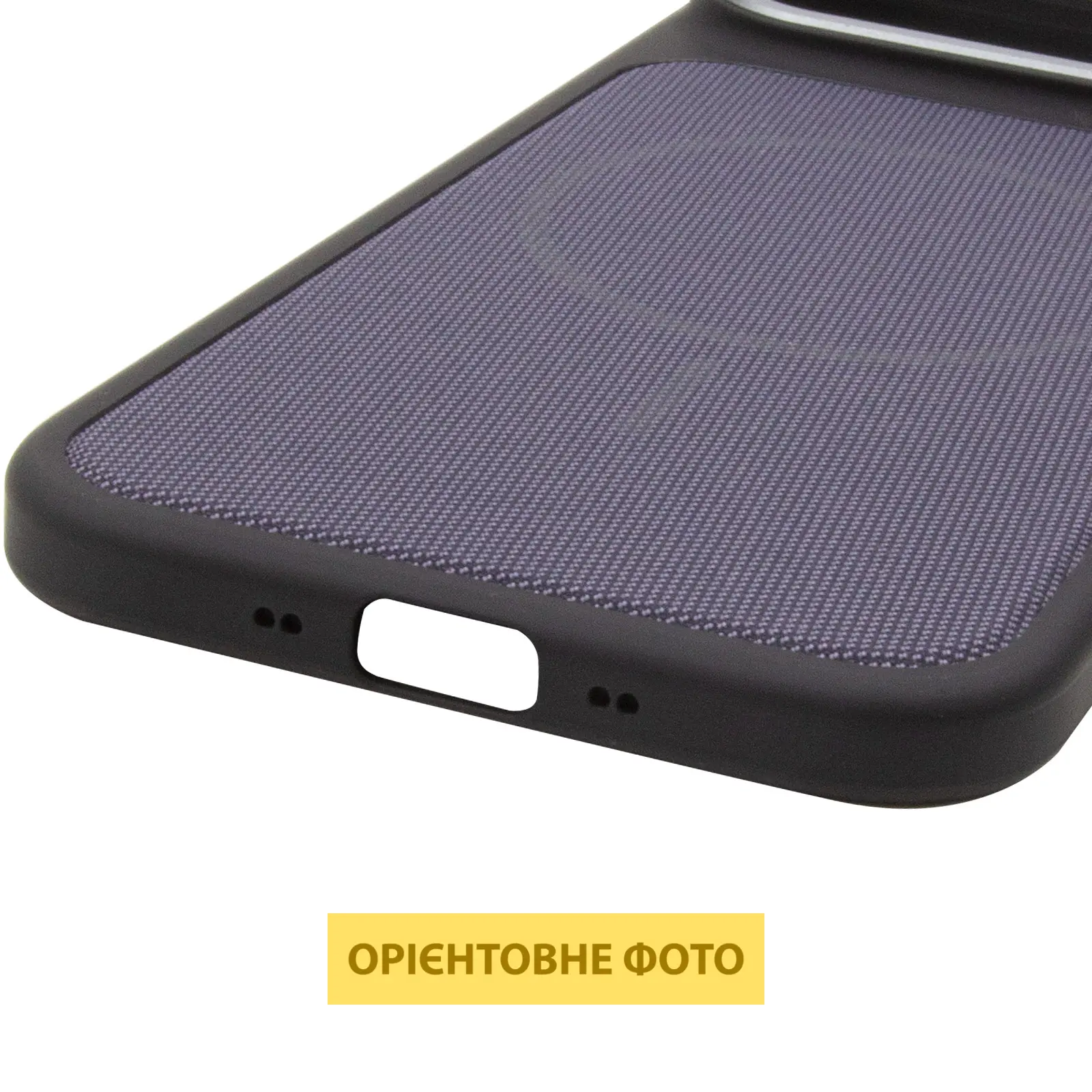Чехол PC Textile Hybrid with Magnetic Fit для Apple iPhone 17 Air (6.5"), Black / Purple 4, Ткань, купить оптом с доставкой