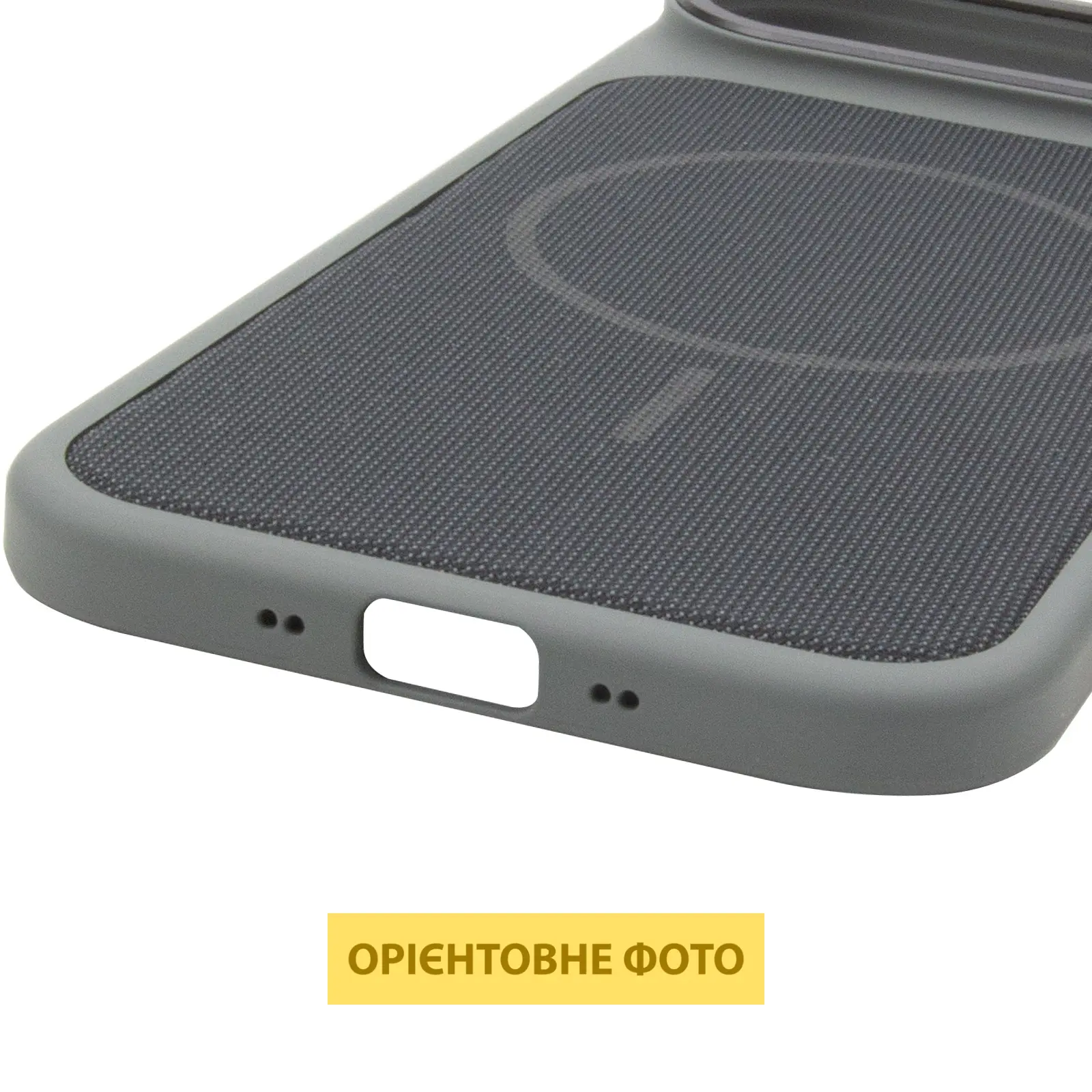 Чехол PC Textile Hybrid with Magnetic Fit для Apple iPhone 17 Air (6.5"), Grey / Black 4, Ткань, купить оптом с доставкой