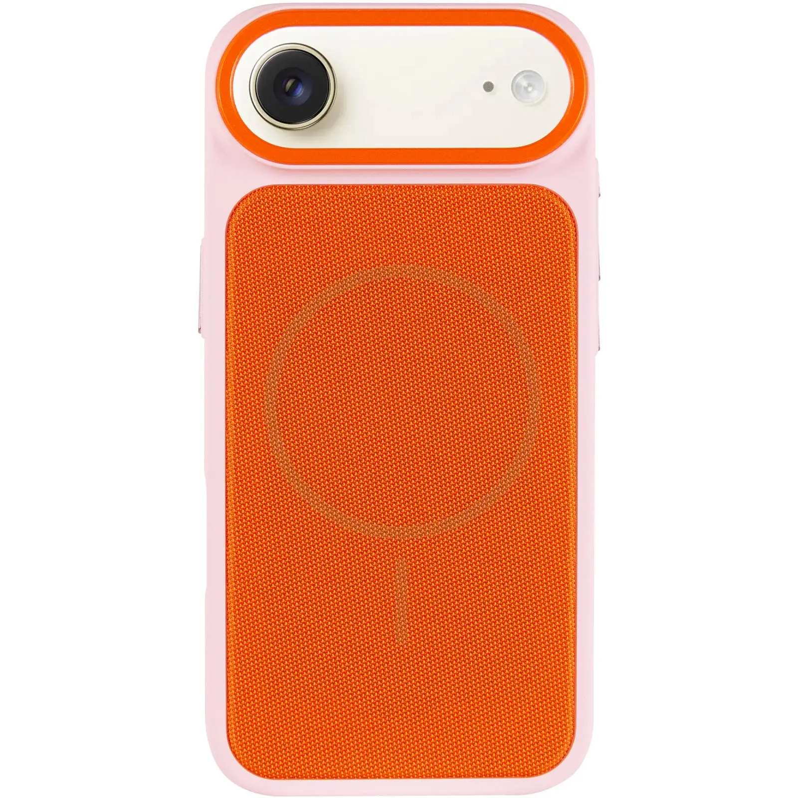 Чехол PC Textile Hybrid with Magnetic Fit для Apple iPhone 17 Air (6.5"), Pink / Orange 1, Ткань, купить оптом с доставкой
