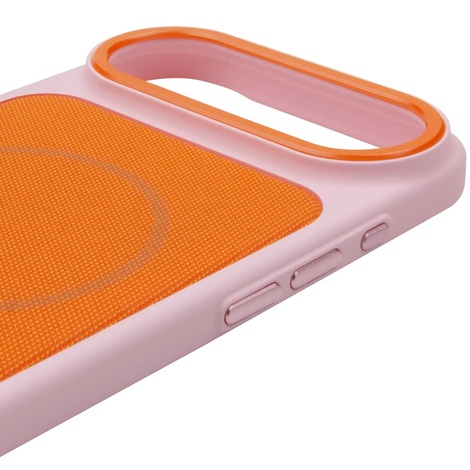 Чехол PC Textile Hybrid with Magnetic Fit для Apple iPhone 17 Air (6.5"), Pink / Orange 3, Ткань, купить оптом с доставкой