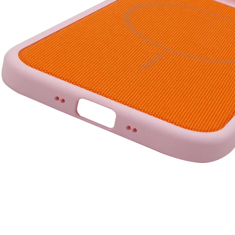 Чехол PC Textile Hybrid with Magnetic Fit для Apple iPhone 17 Air (6.5"), Pink / Orange 4, Ткань, купить оптом с доставкой