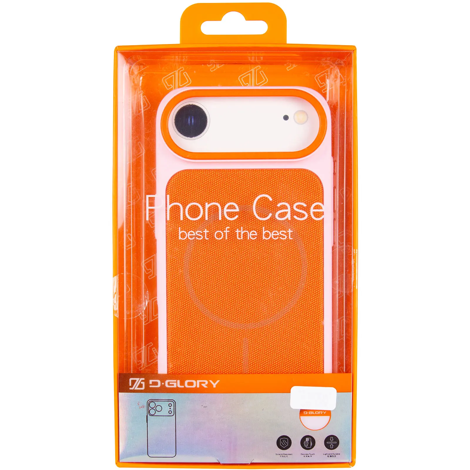 Чехол PC Textile Hybrid with Magnetic Fit для Apple iPhone 17 Air (6.5"), Pink / Orange 5, Ткань, купить оптом с доставкой