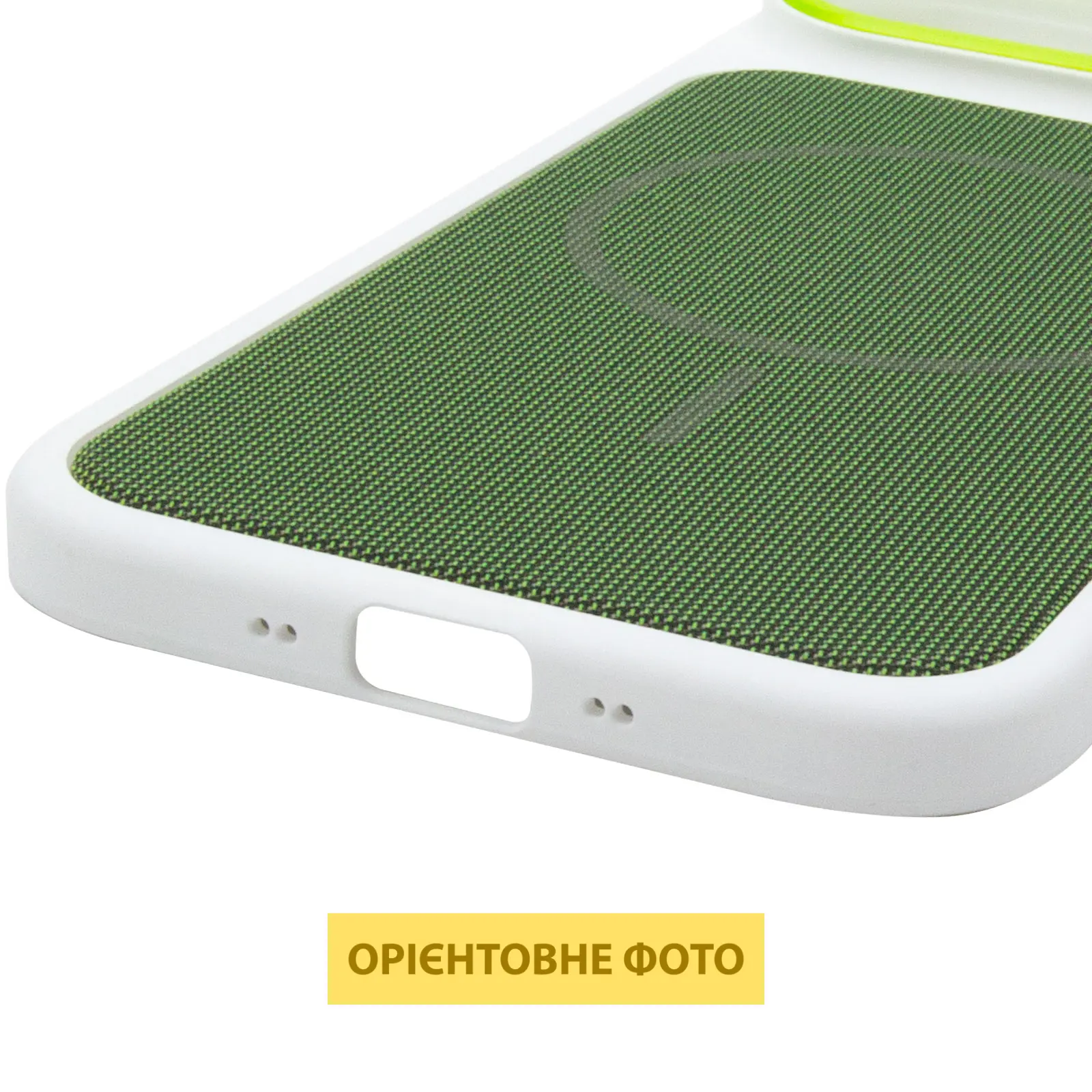 Чехол PC Textile Hybrid with Magnetic Fit для Apple iPhone 17 Air (6.5"), White / Green 4, Ткань, купить оптом с доставкой